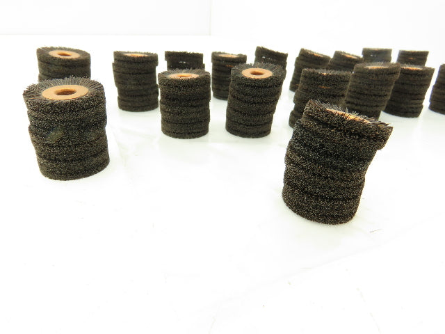 Horsehair Brush Polishing Wheel 1" Dia x 1/4" Bore Copper Center  Lot of 100