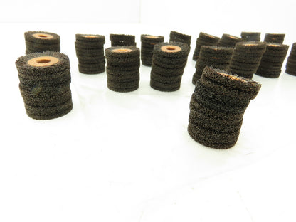Horsehair Brush Polishing Wheel 1" Dia x 1/4" Bore Copper Center  Lot of 100