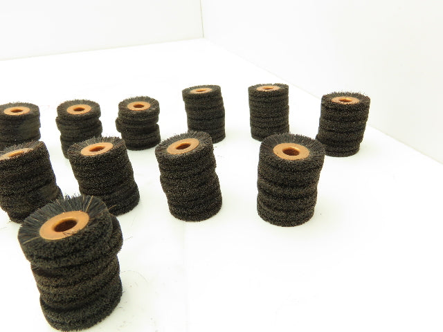 Horsehair Brush Polishing Wheel 1" Dia x 1/4" Bore Copper Center  Lot of 100
