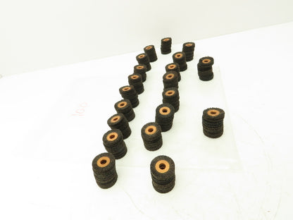 Horsehair Brush Polishing Wheel 1" Dia x 1/4" Bore Copper Center  Lot of 100