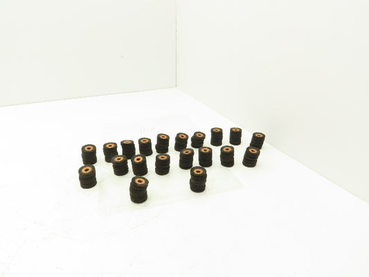 Horsehair Brush Polishing Wheel 1" Dia x 1/4" Bore Copper Center  Lot of 100