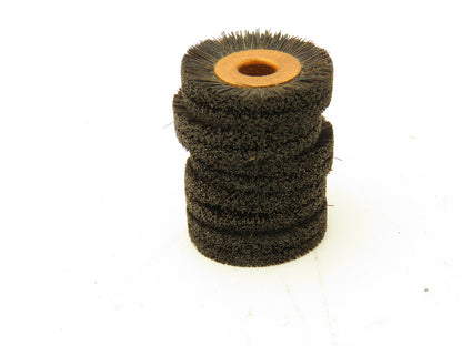 Horsehair Brush Polishing Wheel 1" Dia x 1/4" Bore Copper Center  Lot of 50