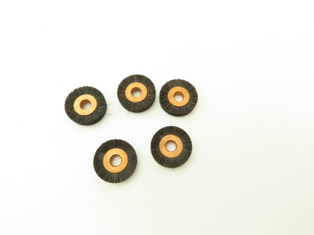 Horsehair Brush Polishing Wheel 1" Dia x 1/4" Bore Copper Center  Lot of 25