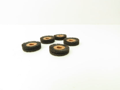 Horsehair Brush Polishing Wheel 1" Dia x 1/4" Bore Copper Center  Lot of 25