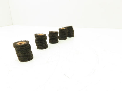 Horsehair Brush Polishing Wheel 1" Dia x 1/4" Bore Copper Center  Lot of 25