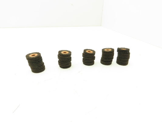 Horsehair Brush Polishing Wheel 1" Dia x 1/4" Bore Copper Center  Lot of 25