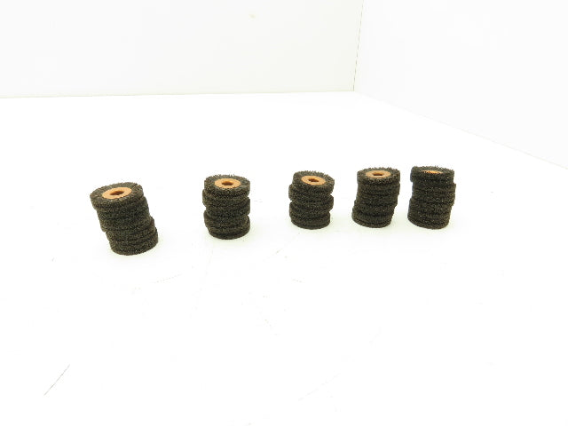 Horsehair Brush Polishing Wheel 1" Dia x 1/4" Bore Copper Center  Lot of 25