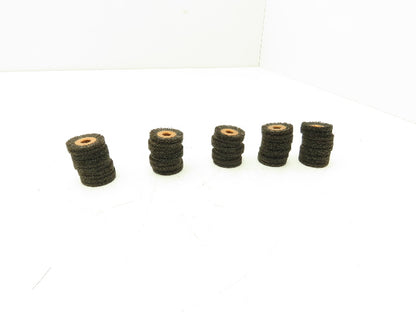 Horsehair Brush Polishing Wheel 1" Dia x 1/4" Bore Copper Center  Lot of 25