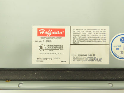 Hoffman A-808CH Electrical Enclosure JIC Switch Panel Box 8X8X4 Lot of 2