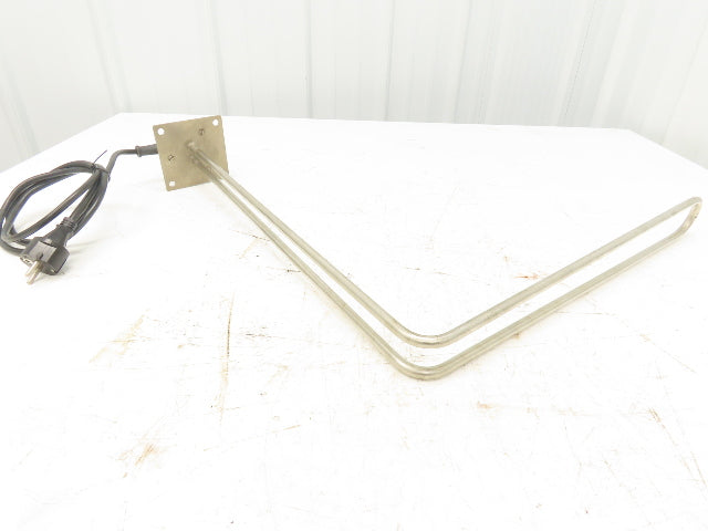 Wolfertze MaWo Immersion Tank Heater Element Stainless L-Tube 1600W 230V 20"x19"