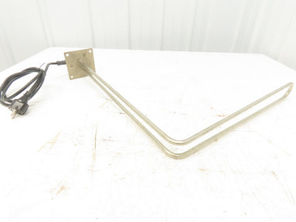 Wolfertze MaWo Immersion Tank Heater Element Stainless L-Tube 1600W 230V 20"x19"