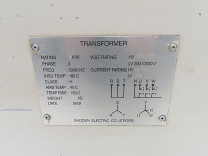 Shoden - Stepdown Transformer 16KVA 3ph HV 460 LV 220V Neutral