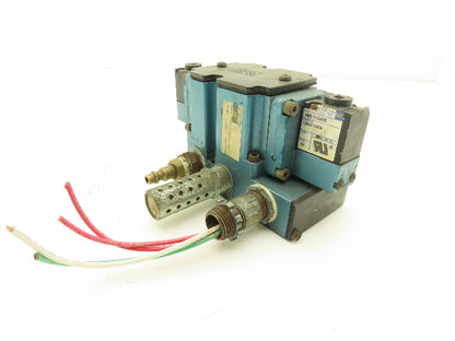 Mac 6541B-211-PM-111DA Pneumatic Dual Solenoid Valve 4/3-way Open Center 120VAC