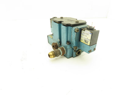 Mac 6541B-211-PM-111DA Pneumatic Dual Solenoid Valve 4/3-way Open Center 120VAC