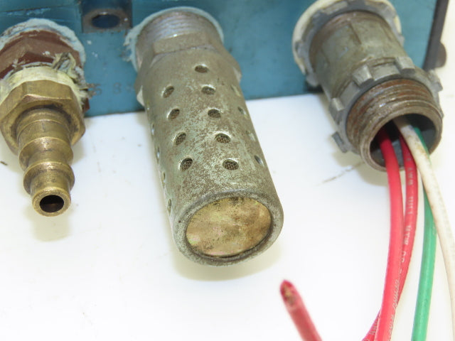 Mac 6541B-211-PM-111DA Pneumatic Dual Solenoid Valve 4/3-way Open Center 120VAC