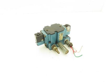 Mac 6541B-211-PM-111DA Pneumatic Dual Solenoid Valve 4/3-way Open Center 120VAC