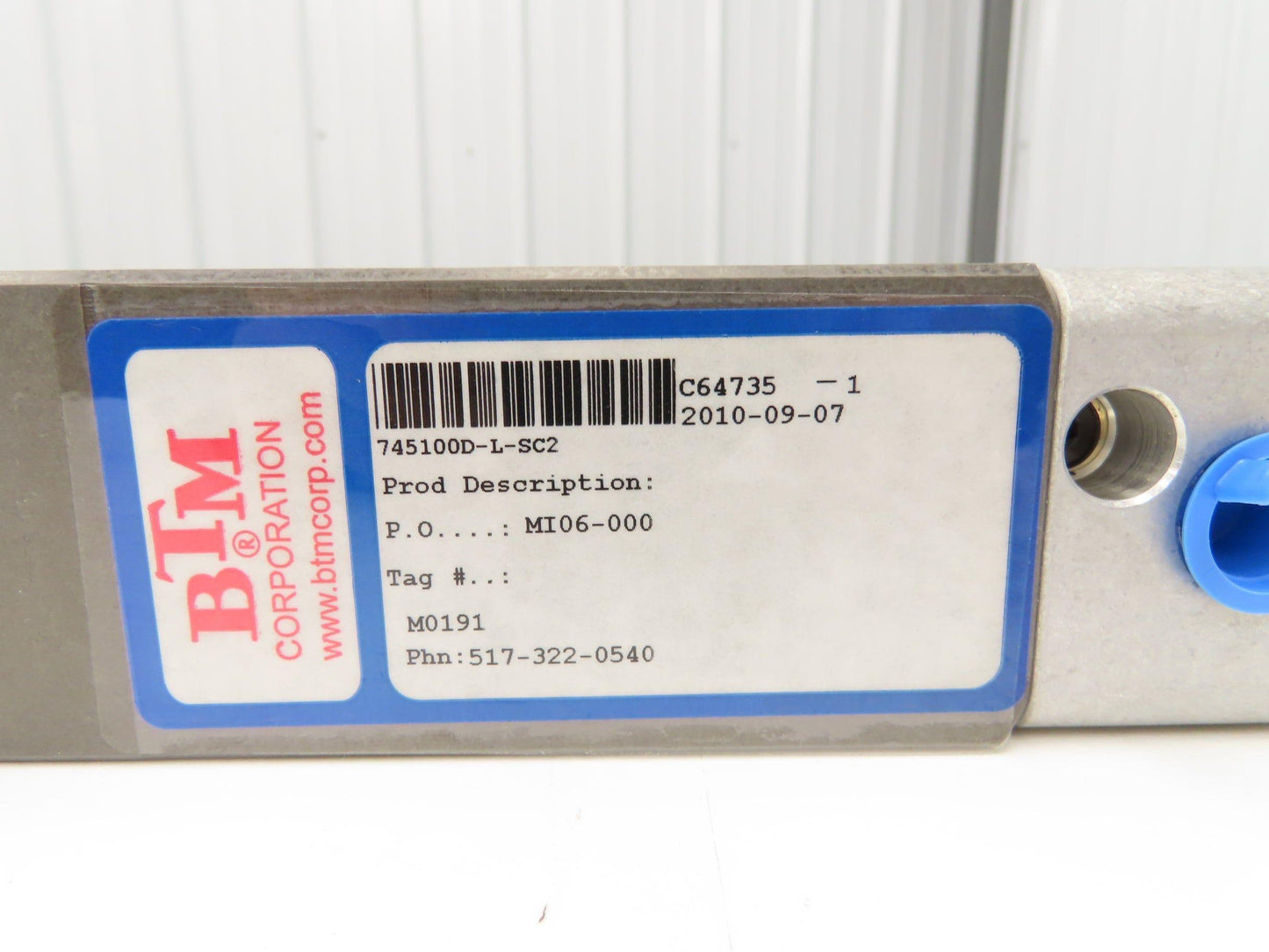 BTM 745100D-L-SC2 Pneumatic Solenoid Power Clamp MI06-000