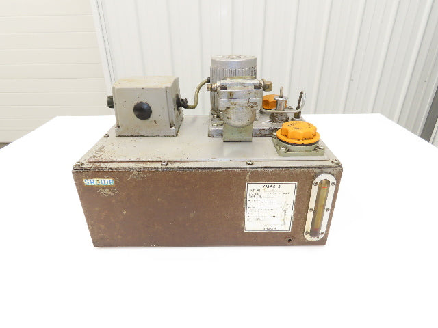 Showa YMAS-3 Automatic Oil Lubrication Piston Pump 12L Tank 110V Motor No 5