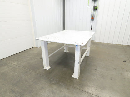1/2" Thick Top Steel Fabrication Welding Layout Table Work Bench 71"x48"x34"