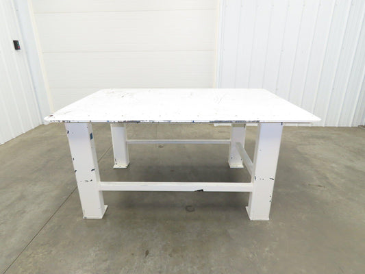 1/2" Thick Top Steel Fabrication Welding Layout Table Work Bench 71"x48"x34"