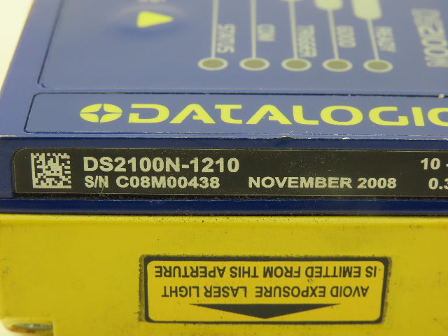 Datalogic DS2100N-1210 Fixed Mount Barcode Scanner 10-30V 12.2 Dist 10.24" Field