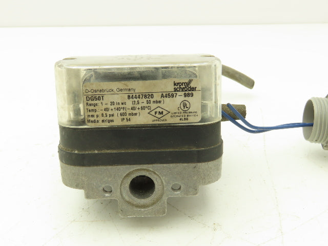 Krom Schroder DG50T Air/Gas Pressure Switch 8.5psi 1-20 In-Wc  Lot of 3