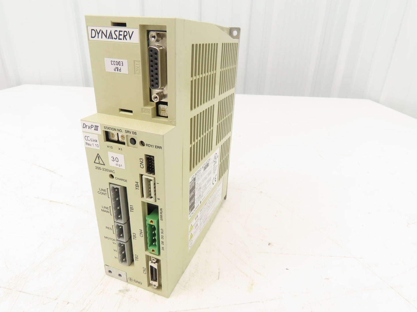 Dynaserv UB5CP3 DD Servo Actuator AC Drive 230V 1Ph Style S1