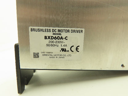Oriental Motor Co. BXD60A-C Vexta Brushless DC Motor Drive 230V 1Ph