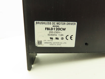 Oriental Motor Co. FBLD120CW Vexta Brushless DC Motor Driver 230V 1Ph No Covers