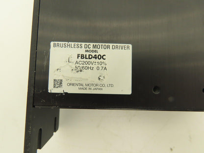 Oriental Motor Co. FBLD40C Vexta Brushless DC Motor Driver 230V 1Ph Read Desc.