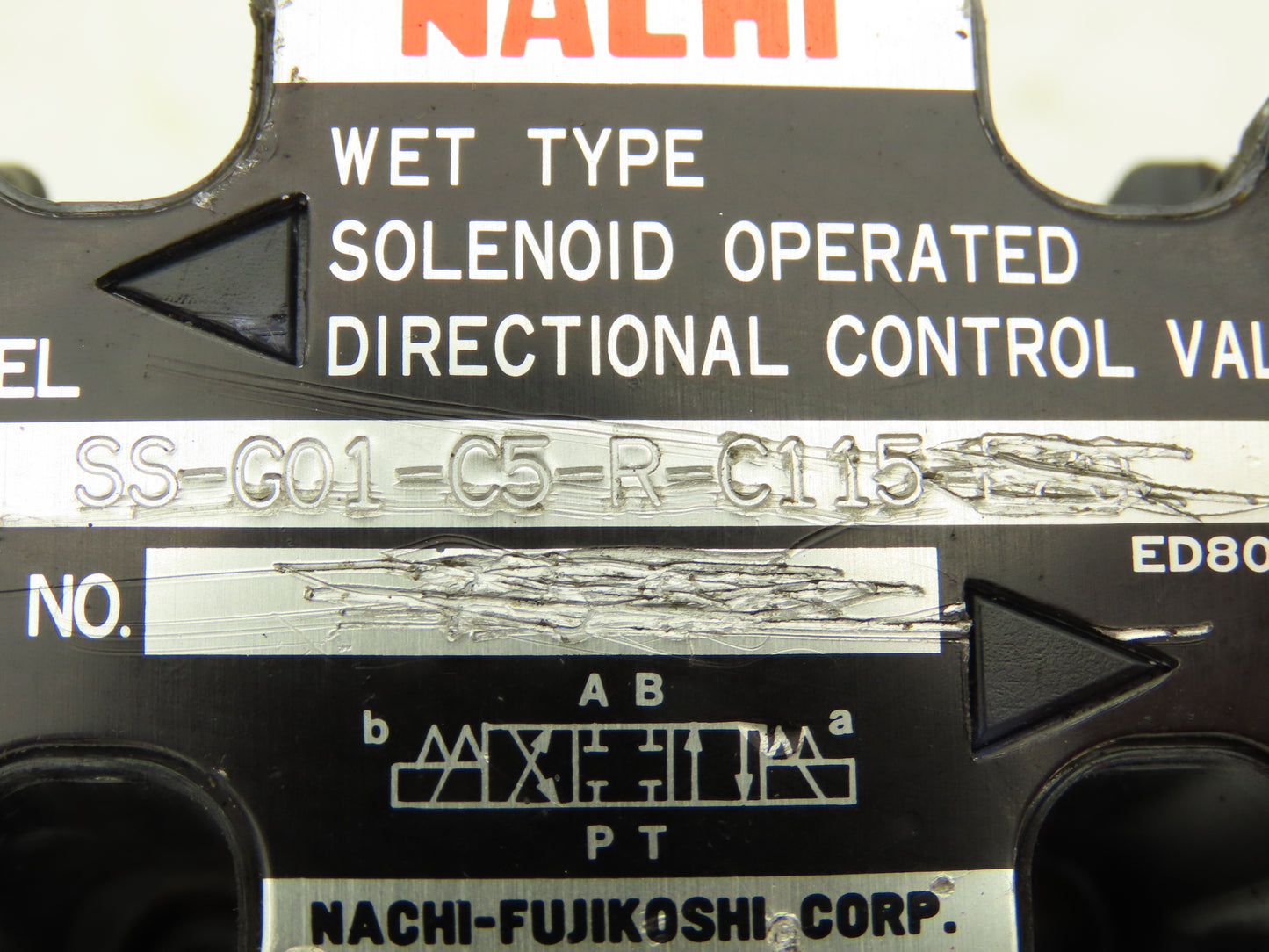 Nachi SS-G01-C5-R-C115-E20 Hydraulic Directional Solenoid Valve 115V DG5S Base