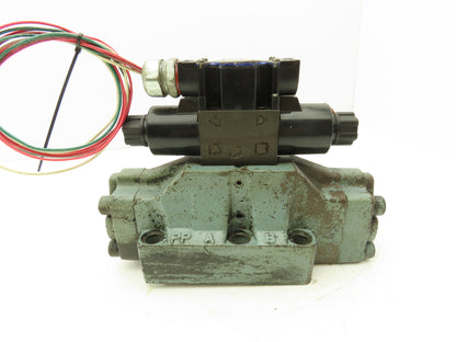 Nachi SS-G01-C5-R-C115-E20 Hydraulic Directional Solenoid Valve 115V DG5S Base
