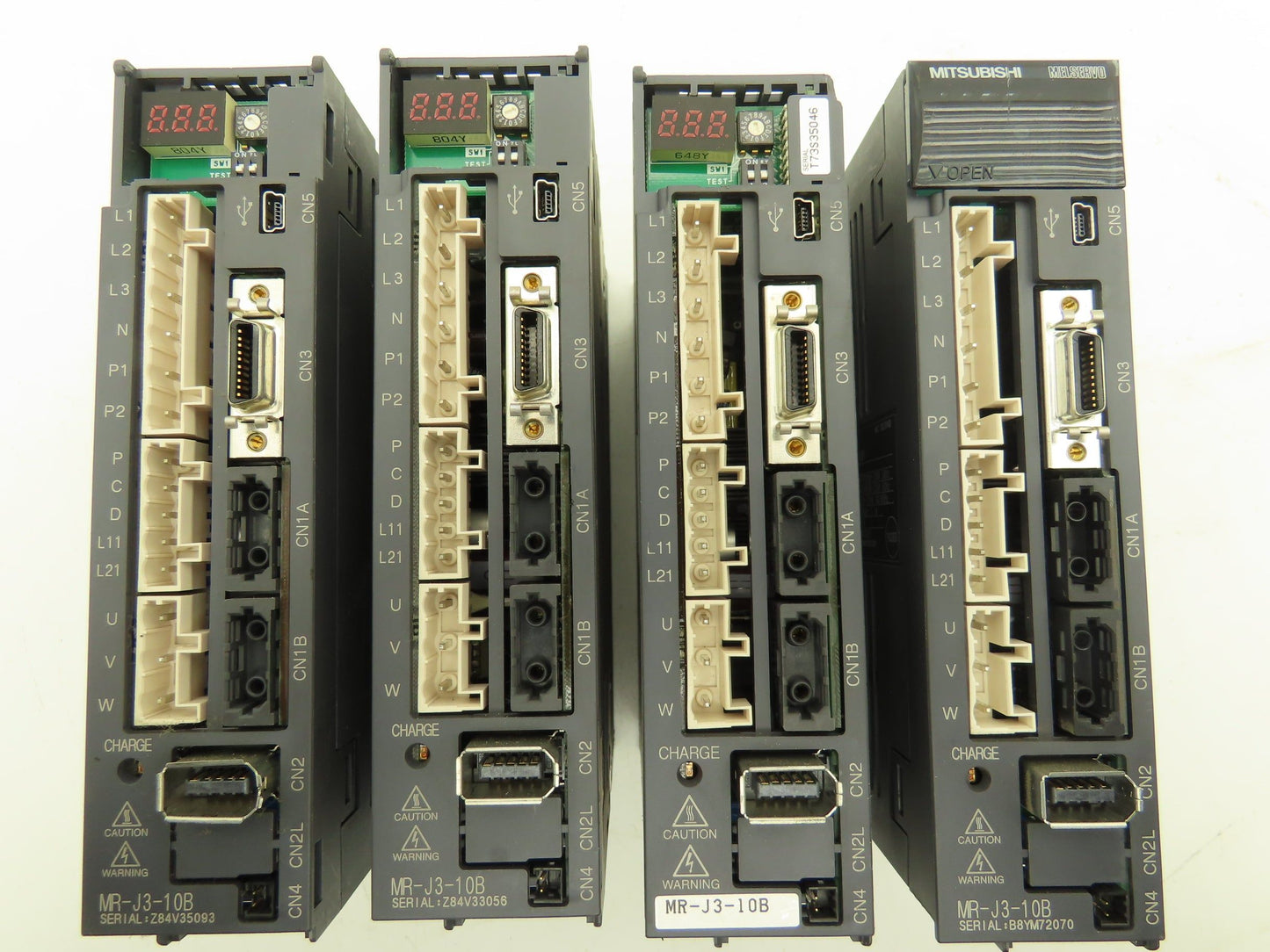 Mitsubishi MR-J3-10B Melservo AC Servo Drive 100W 170V 1.1A Output Lot of 4