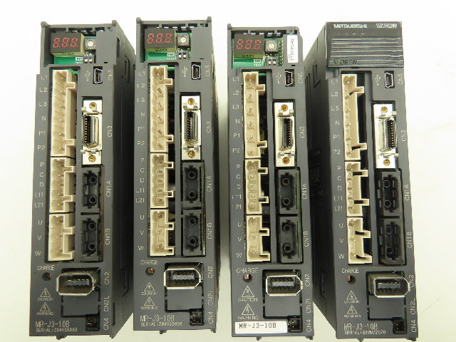 Mitsubishi MR-J3-10B Melservo AC Servo Drive 100W 170V 1.1A Output Lot of 4