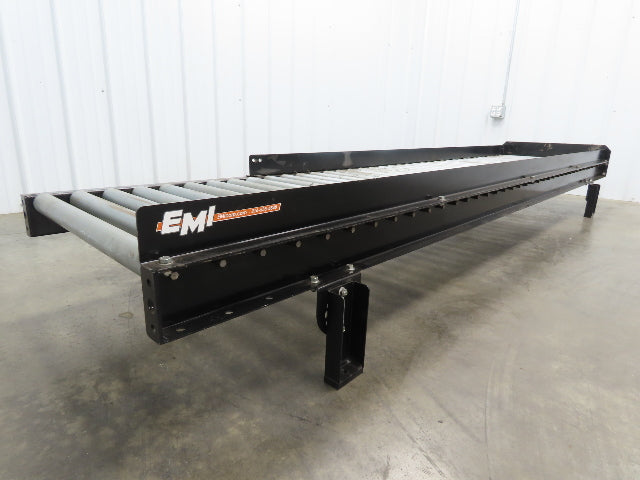EMI 28"x 10' Gravity Roller Conveyor 1.9" Roller 25"BF 3" Centers 12"H