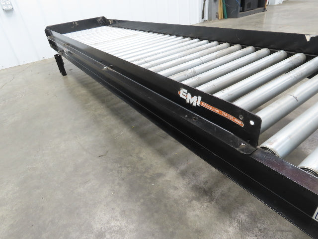 EMI 28"x 10' Gravity Roller Conveyor 1.9" Roller 25"BF 3" Centers 12"H