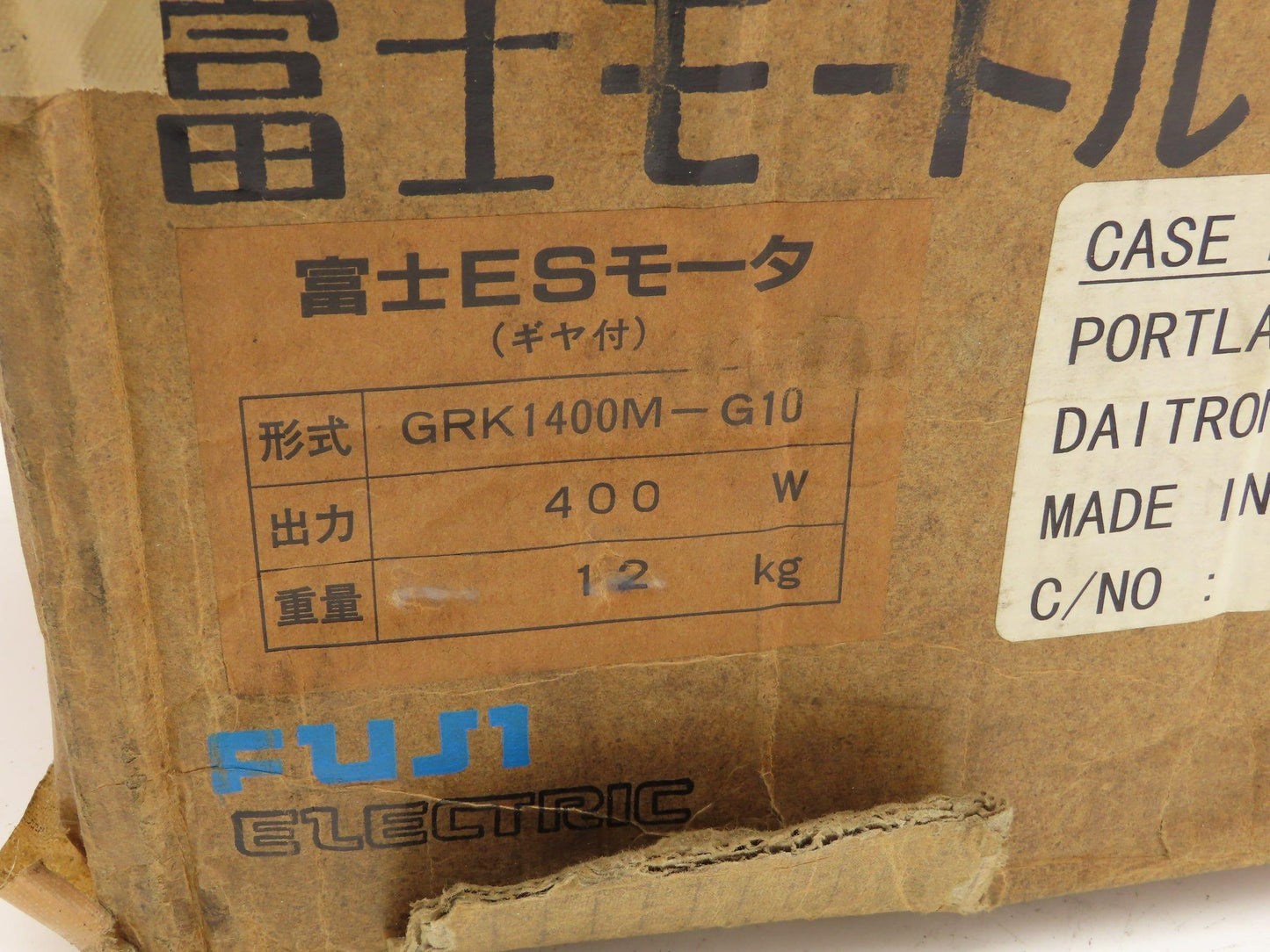 Fuji Electric GRK1400M-G10 ES Servo Motor Gearmotor 400W 10:1 Ratio 2000/200 RPM