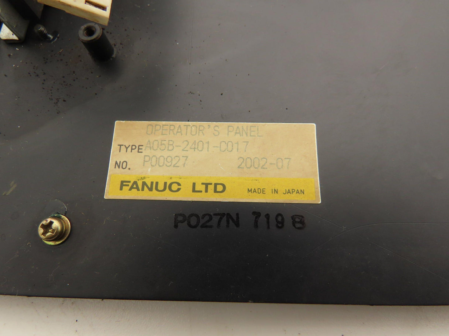 Fanuc A05B-2401-C017 R-J3 System Operator Control Panel Read Description