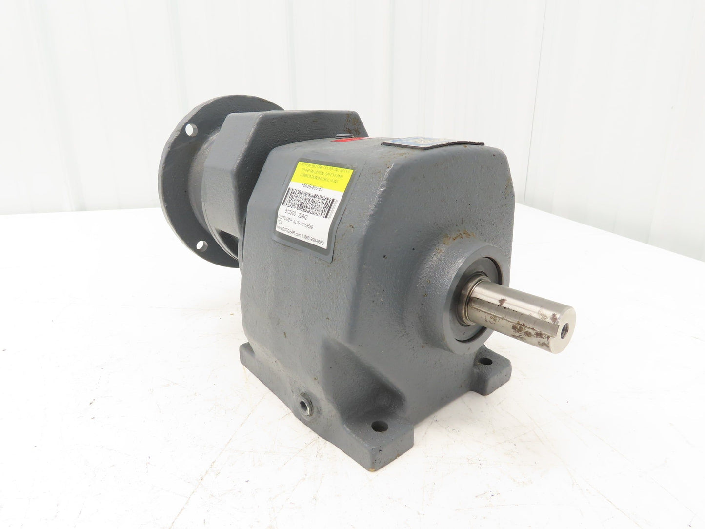 Boston Gear F843B-80S-B5 Inline Helical Gearbox 76.48:1 Reducer .5Hp 23rpm 56C