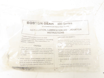 Boston Gear F843B-80S-B5 Inline Helical Gearbox 76.48:1 Reducer .5Hp 23rpm 56C