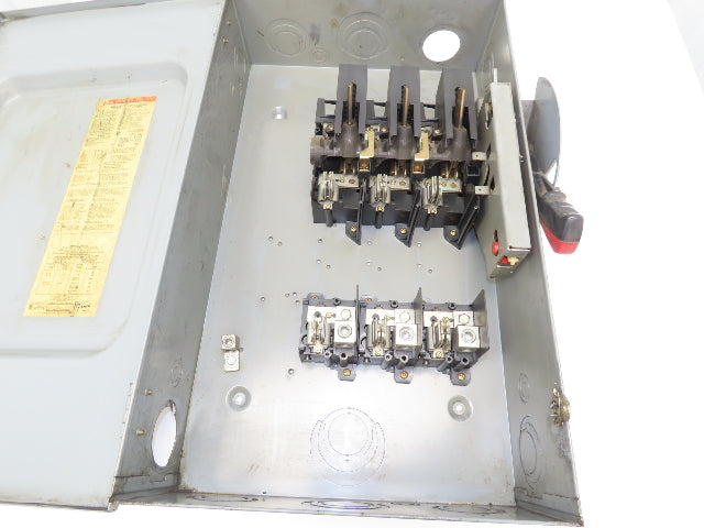 Square D H364 Safety Disconnect Switch Series F05 Fusible 200A 600VAC 3Ph 3 Pole