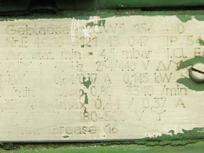 Siemens 4C10 3121 43 047 Squirrel Cage Blower Fan .14kw 3340rpm 230/460V 3PH