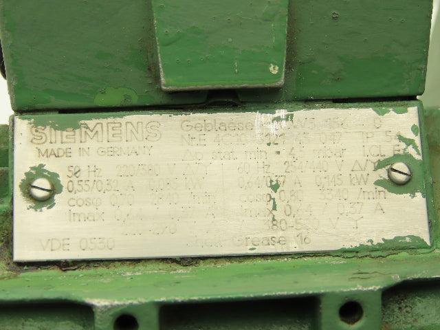 Siemens 4C10 3121 43 047 Squirrel Cage Blower Fan .14kw 3340rpm 230/460V 3PH