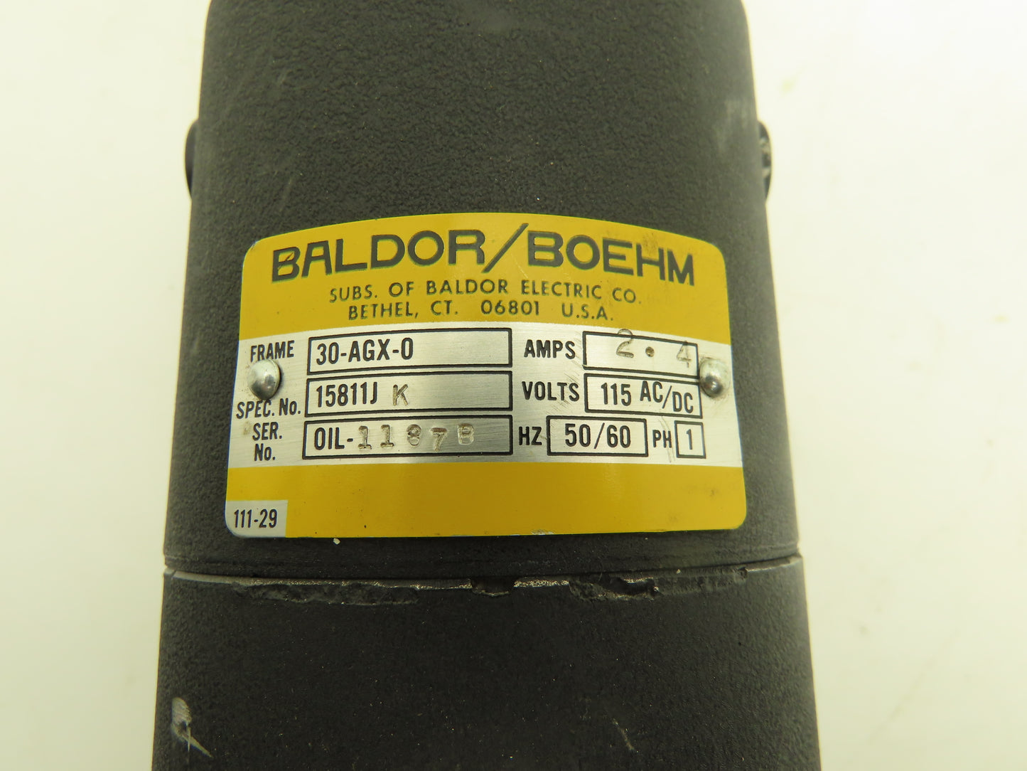 Baldor Oildyne 30-AGX-0 Hydraulic Pump Power Unit 115V 1PH 627547/D25313