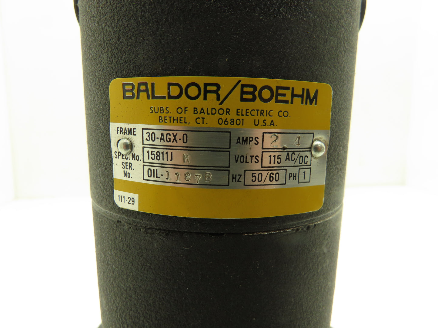 Baldor Oildyne 30-AGX-0 Hydraulic Pump Power Unit 115V 1PH 627547/D25313