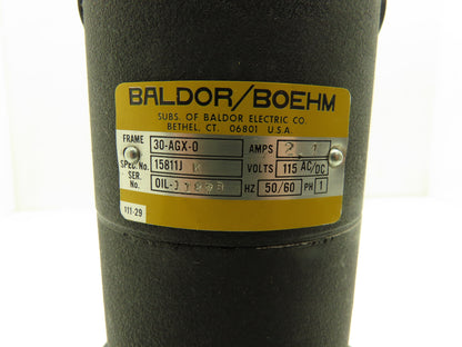Baldor Oildyne 30-AGX-0 Hydraulic Pump Power Unit 115V 1PH 627547/D25313
