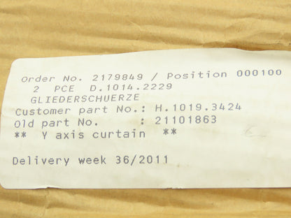 D.1014.2229 Roller Blind Apron Articulated Machine Protective Cover 540mmx290mm