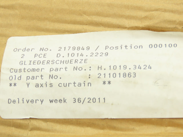 D.1014.2229 Roller Blind Apron Articulated Machine Protective Cover 540mmx290mm