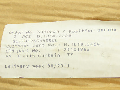 D.1014.2229 Roller Blind Apron Articulated Machine Protective Cover 540mmx290mm