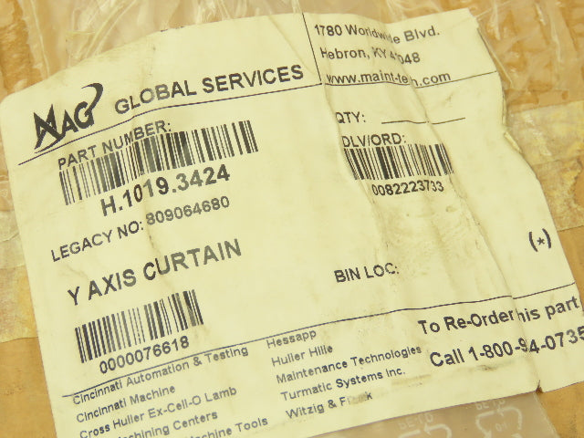 H.1019.3424 Roller Blind Apron Articulated Machine Protective Cover 540mmx290mm